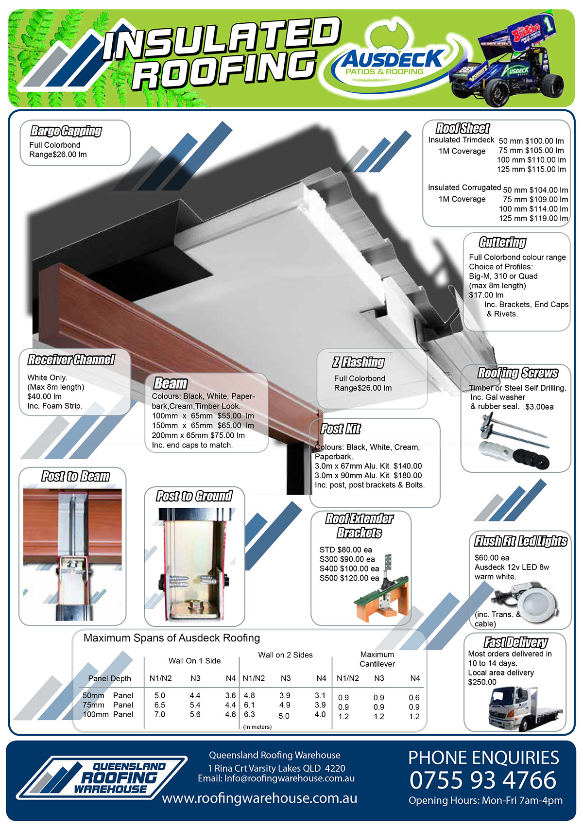 Gold Coast Ausdeck Insulated roofing Queensland Roofing Warehouse
